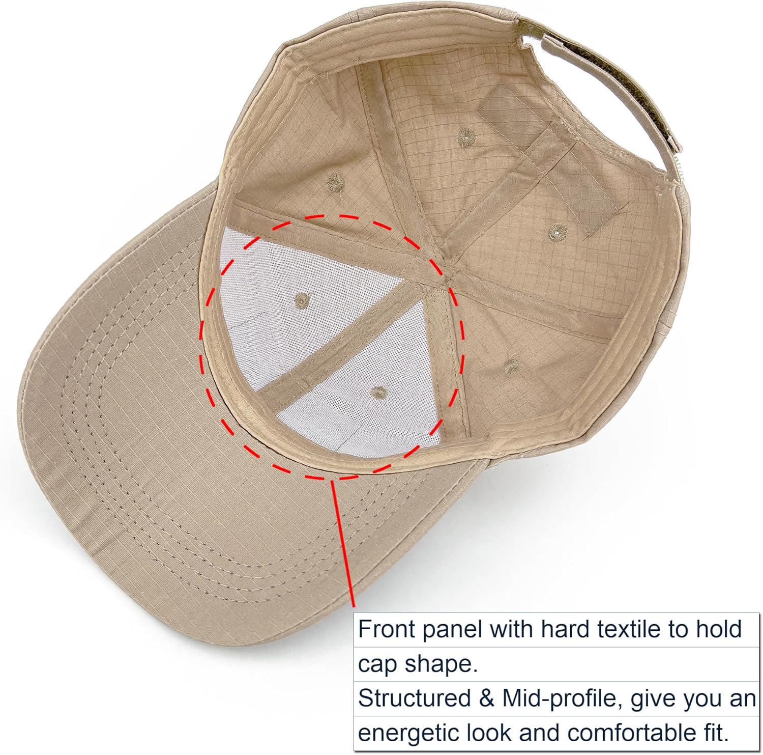 Loneshark Tactical Military Mens Camo Baseball Hat with American Flag Skull Patch Patriotic Operator Camouflage Cap for Women - Image 4