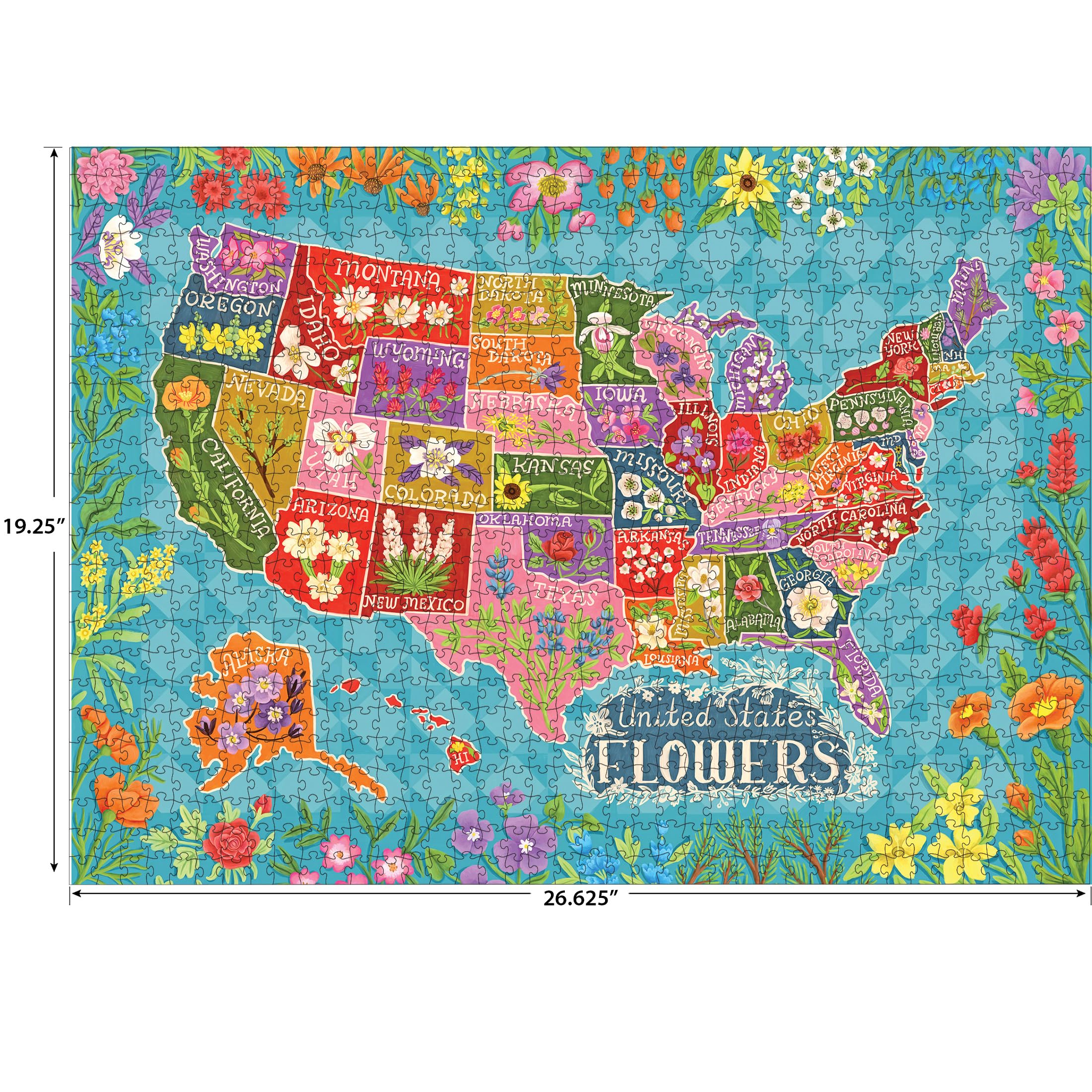 洋書 FUZZ,ACID AND FLOWERS Amazon.com: RoseArt - Soft Touch - Flower Map - 1000 Piece