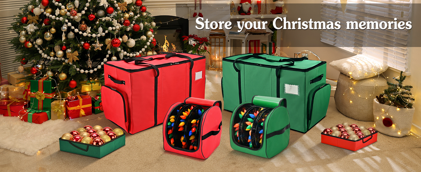 Amazon.com: Irrantan 2-in-1 Christmas Ornament Storage Box & Xmas