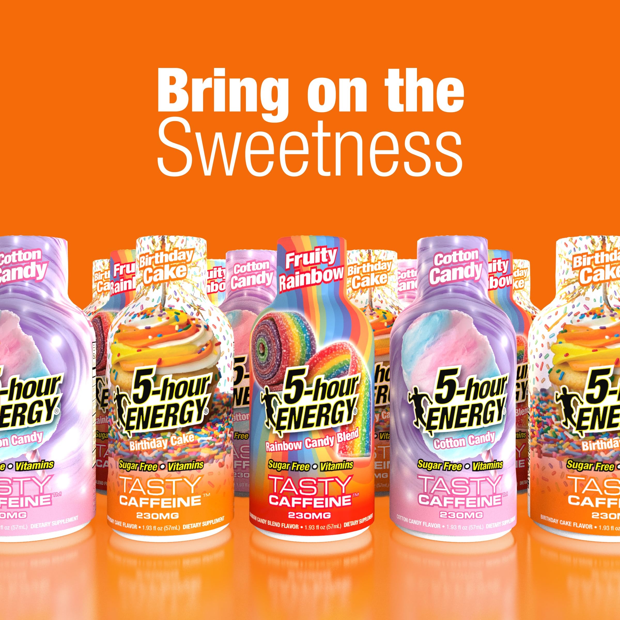 5-hour ENERGY Saveur de gâteau d'anniversaire, 6 pièces, extra fort Energy Shot | 50 ml, acides aminés, vitamines B, sans sucre et zéro calorie