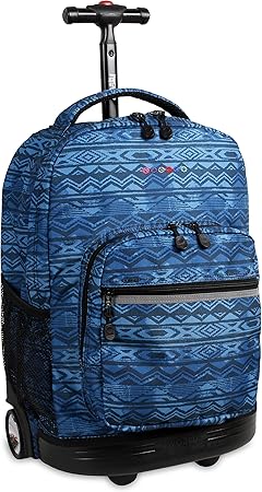 J World New York Sunrise Rolling Backpack