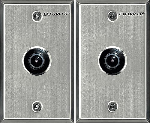 Seco-Larm EV-Y5105-N2SQ Paquete de 2 cámaras de pared analógicas HDTVICVIAHDanalógicas 4 en 1, lente de 0.114 in, ángulo de visión de 155 grados,