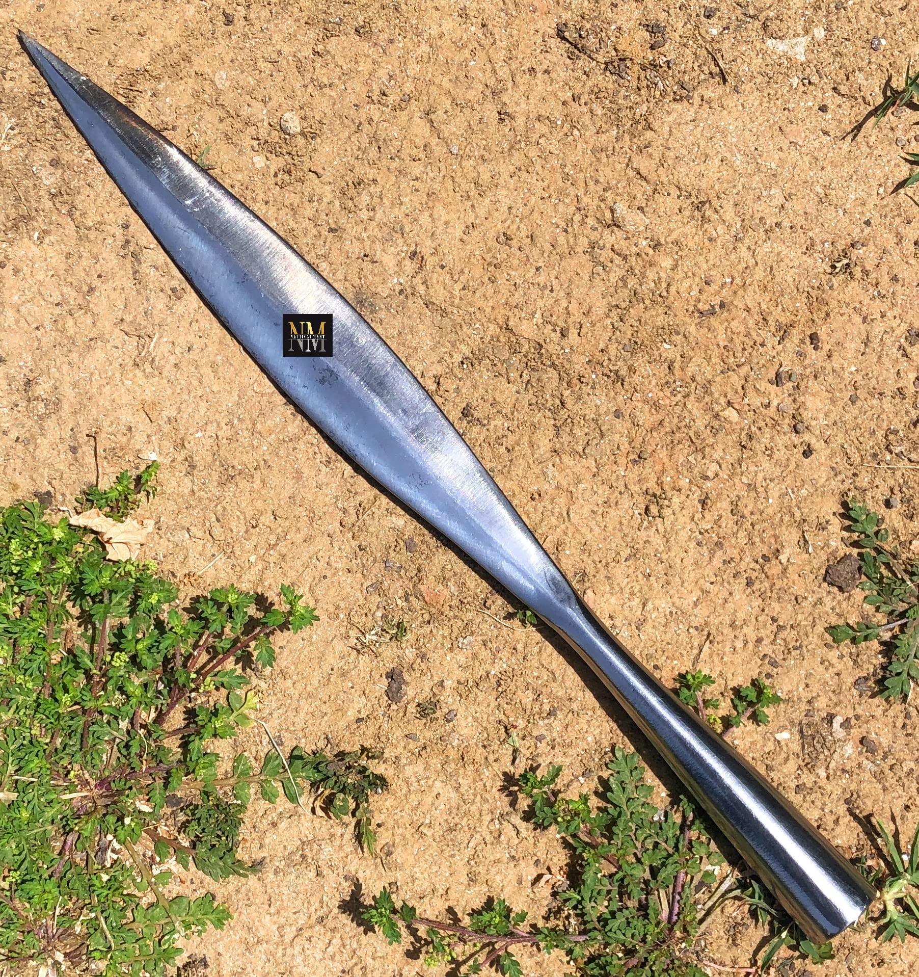 NauticalMartNauticalMart Medieval Celtic Iron Age Spearhead Lozenge Spear Point LARP Cosplay Viking Armour Forged High Carbon Steel - Viking Throwing Spearpoint