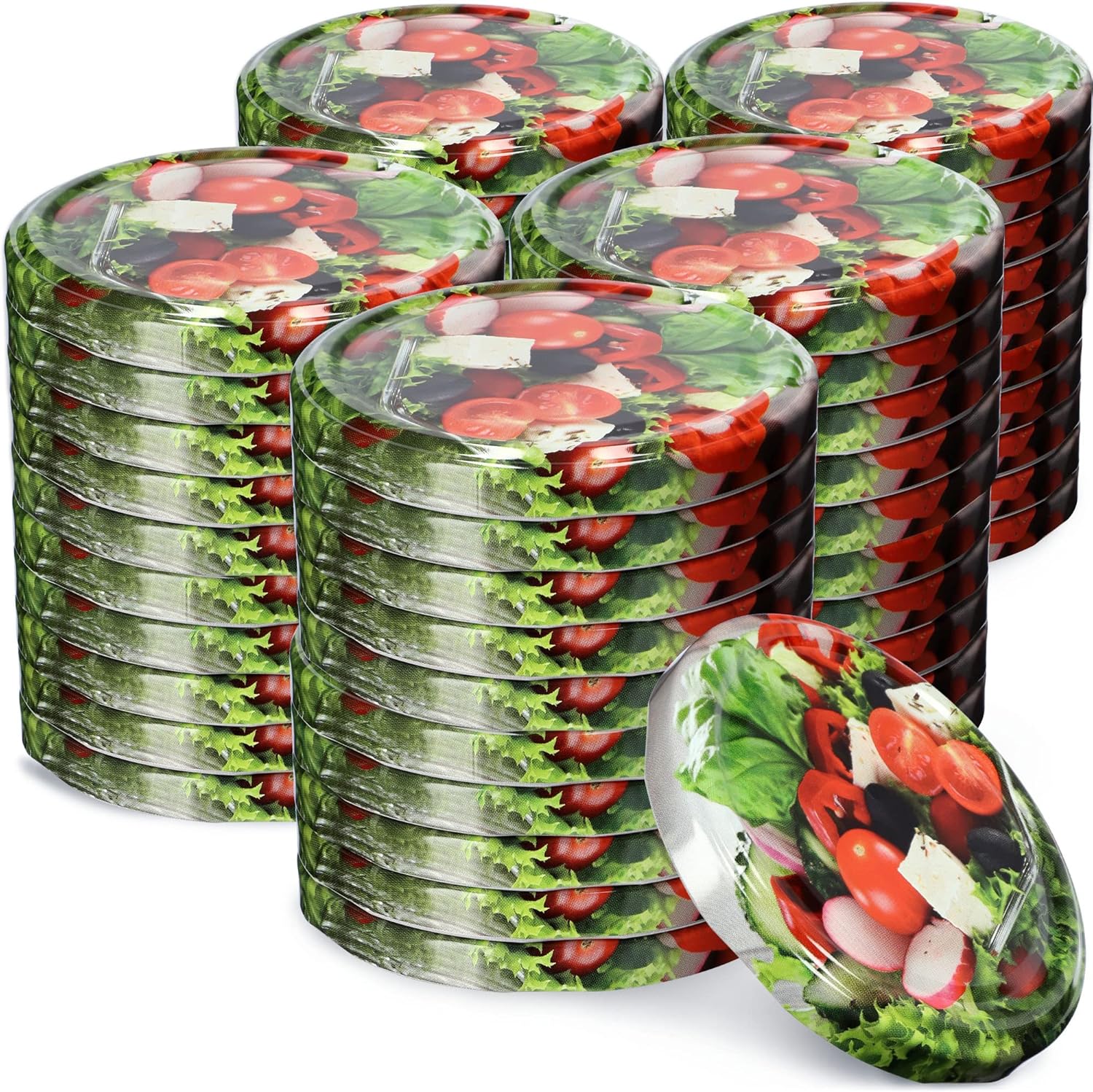 Couvercle à Vis Kadax FI82 Mm, Ensemble De Couvertures à Tour De Torsion En Métal, Couvercle De Remplacement Pour Pots Mason, Couvercle Avec 6 Dents De Colonne Montante Pour Les Pots De