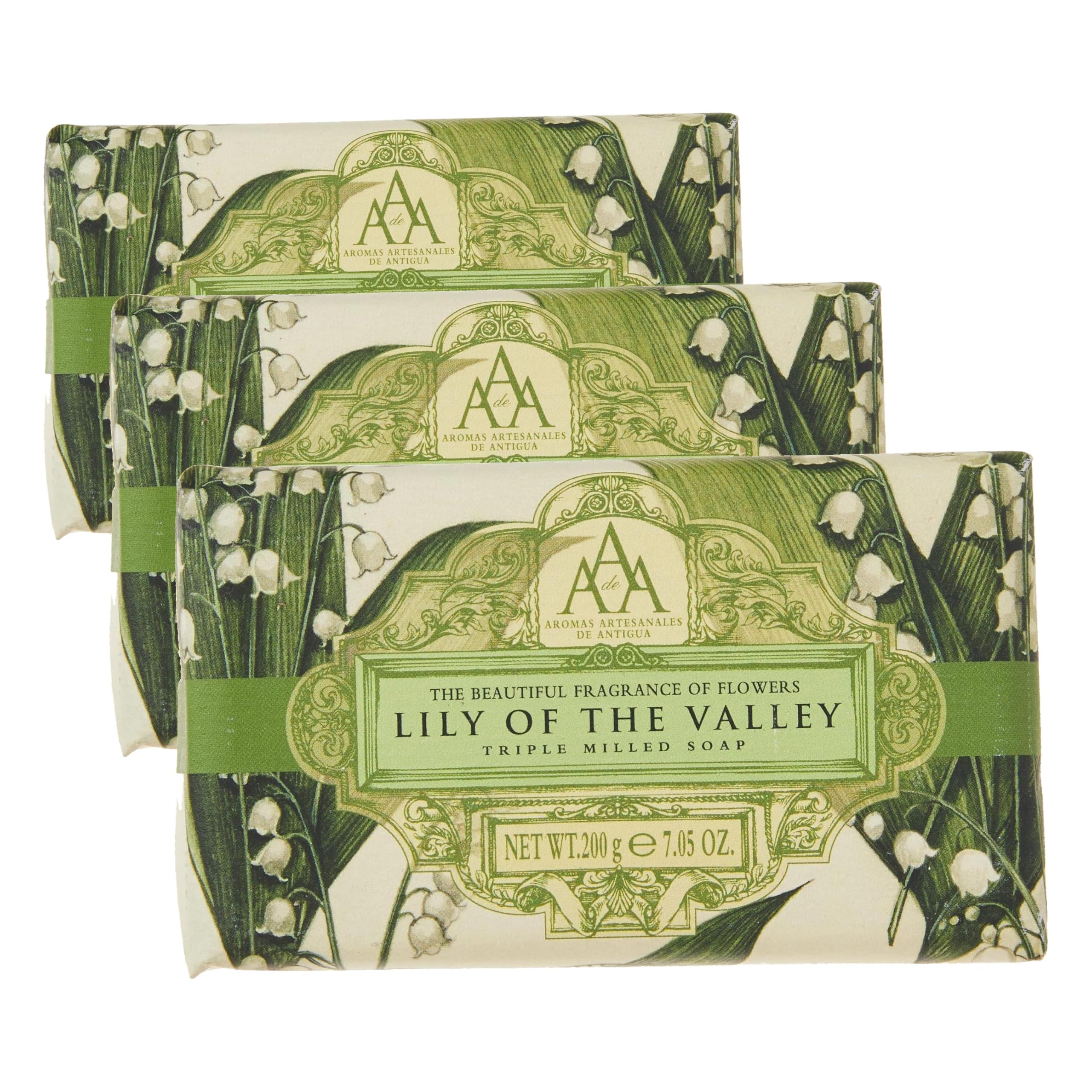 Aromas Artesanales De Antigua Sabun Lily Of The Valley 200 Gr (3 paketi)