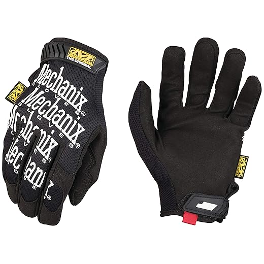 Mechanix Wear: The Original Work Glove with Secure Fit, Synthetic Leather Performance Gloves for Multi-Purpose Use, Durable, Touchscreen Capable Safety Gloves for Men (Black, Large)