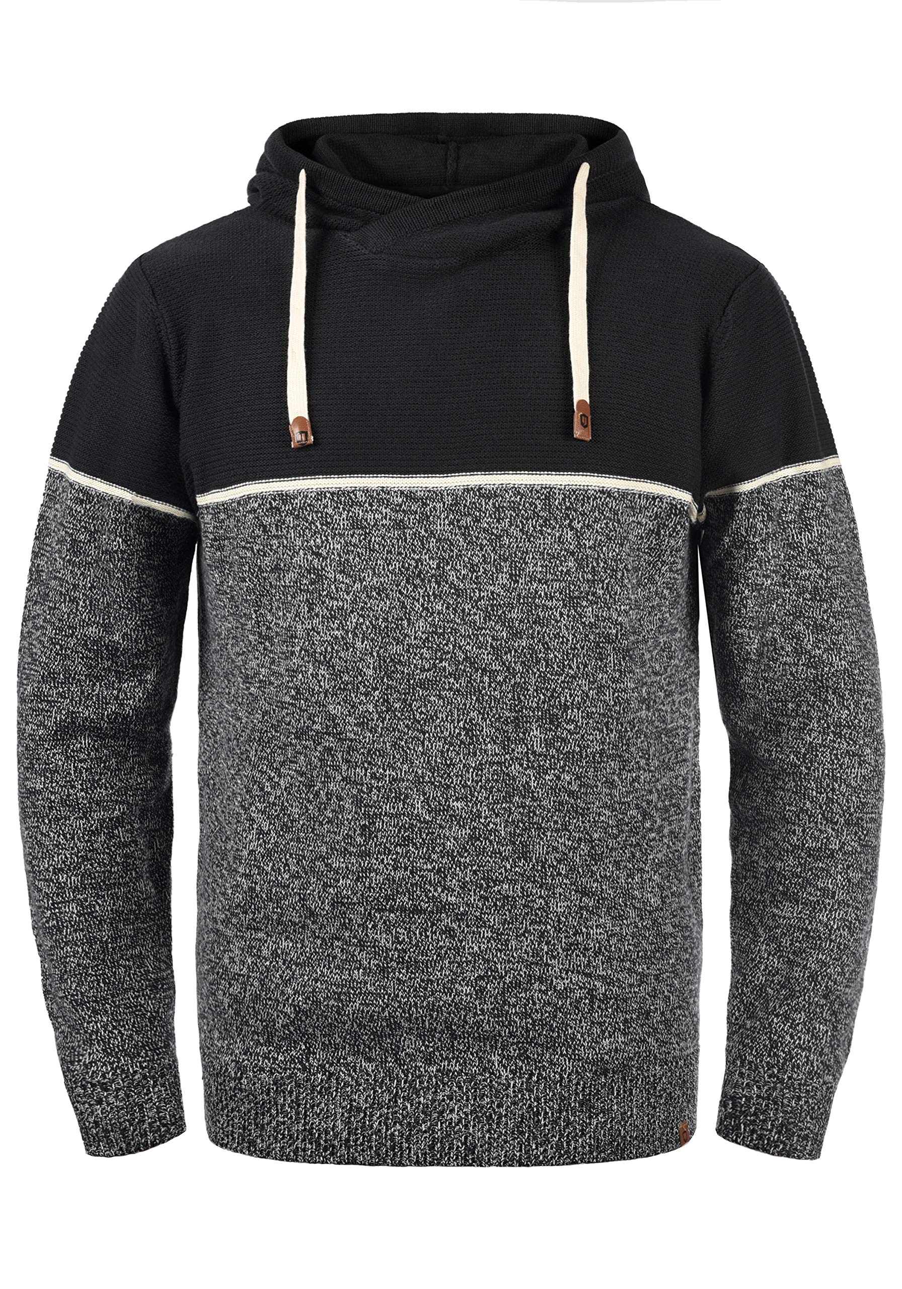 Indicode IDLynde Herren Strickpullover Feinstrick Pullover mit Kapuze