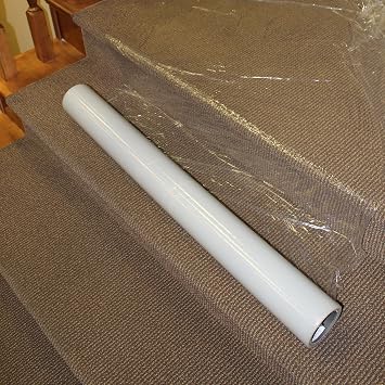 BISupply Plastic Floor Protector, 24in x 200ft Carpet Cover, Film