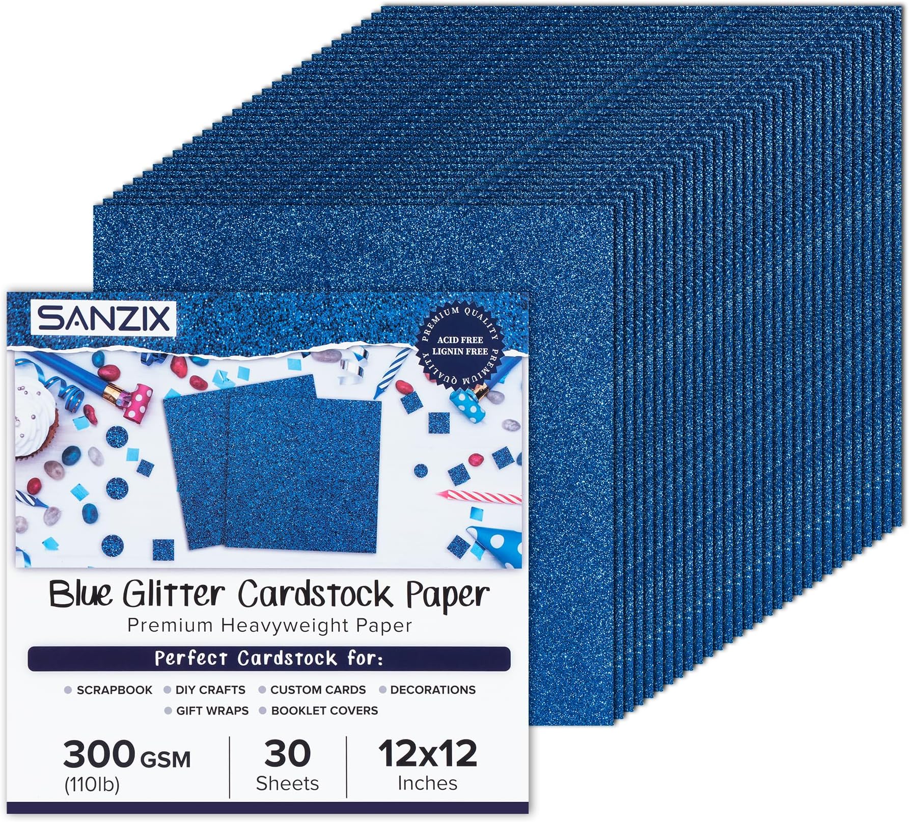 LUXPaper 12" x 12" Cardstock Navy Blue 100lb. Cover