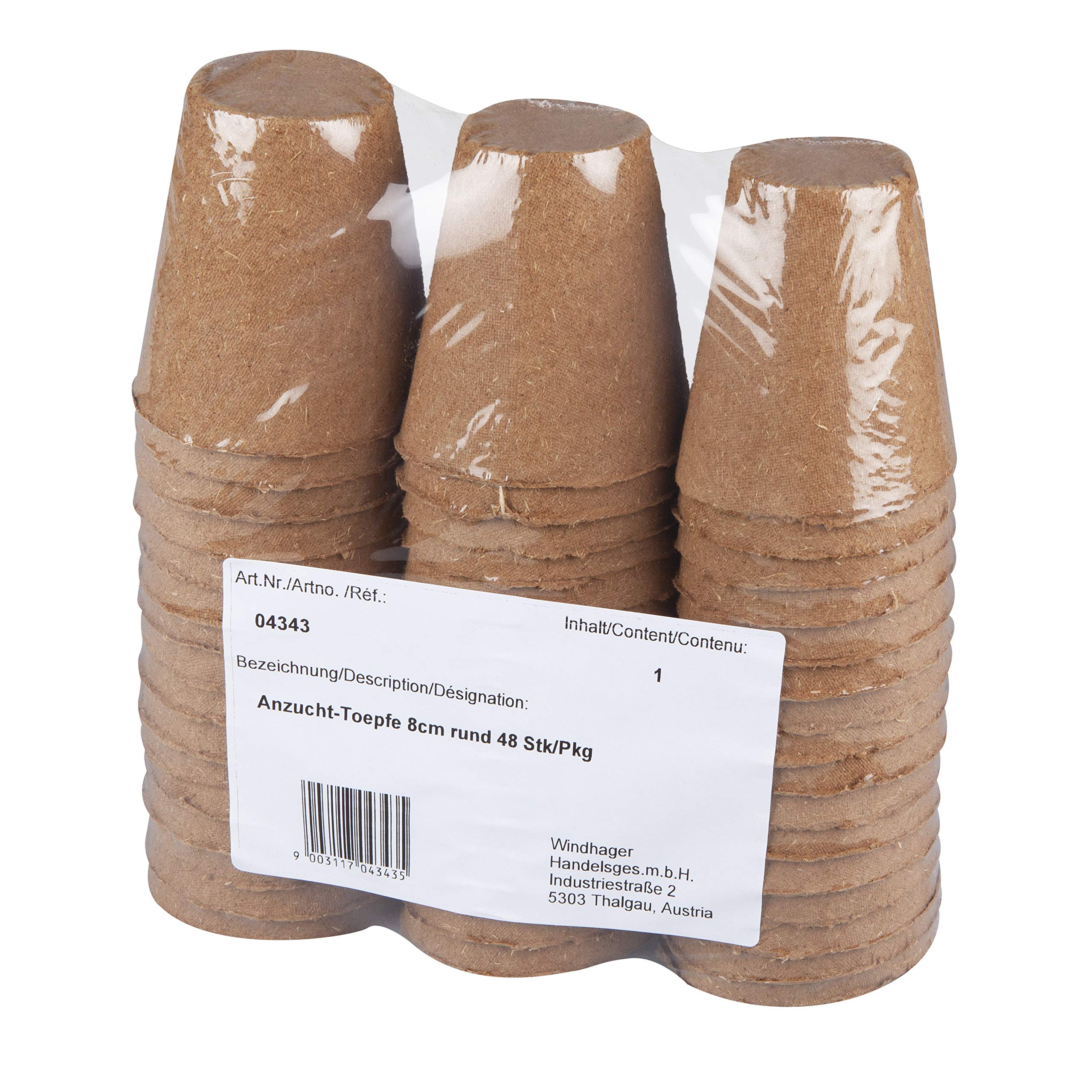 Lot de 48 Pots de Culture Ronds de 8 cm