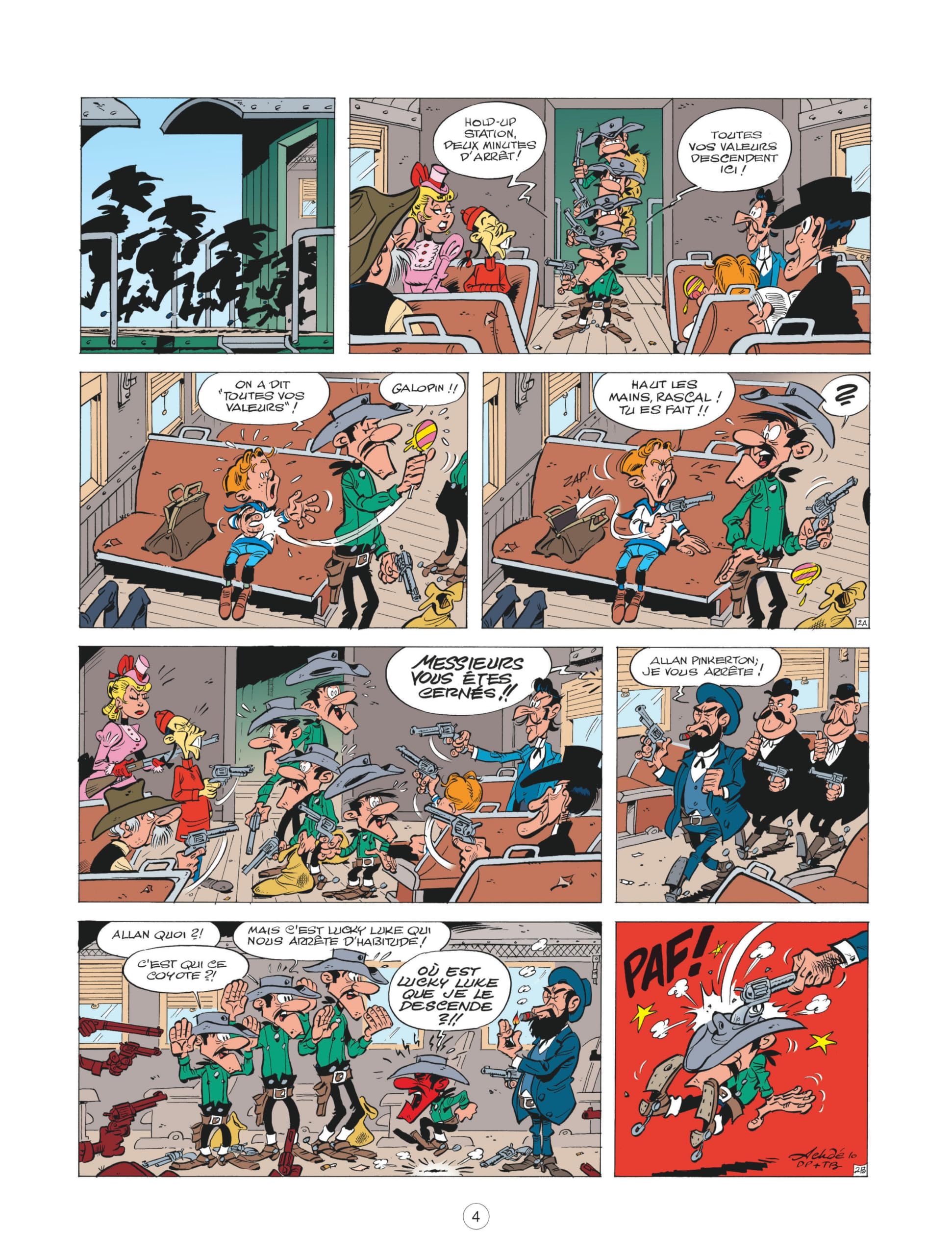 Les Aventures de Lucky Luke d'apr�s Morris - Tome 4 - Lucky Luke contre Pinkerton Benacquista Tonino; Pennac Daniel and Achd� - PT02