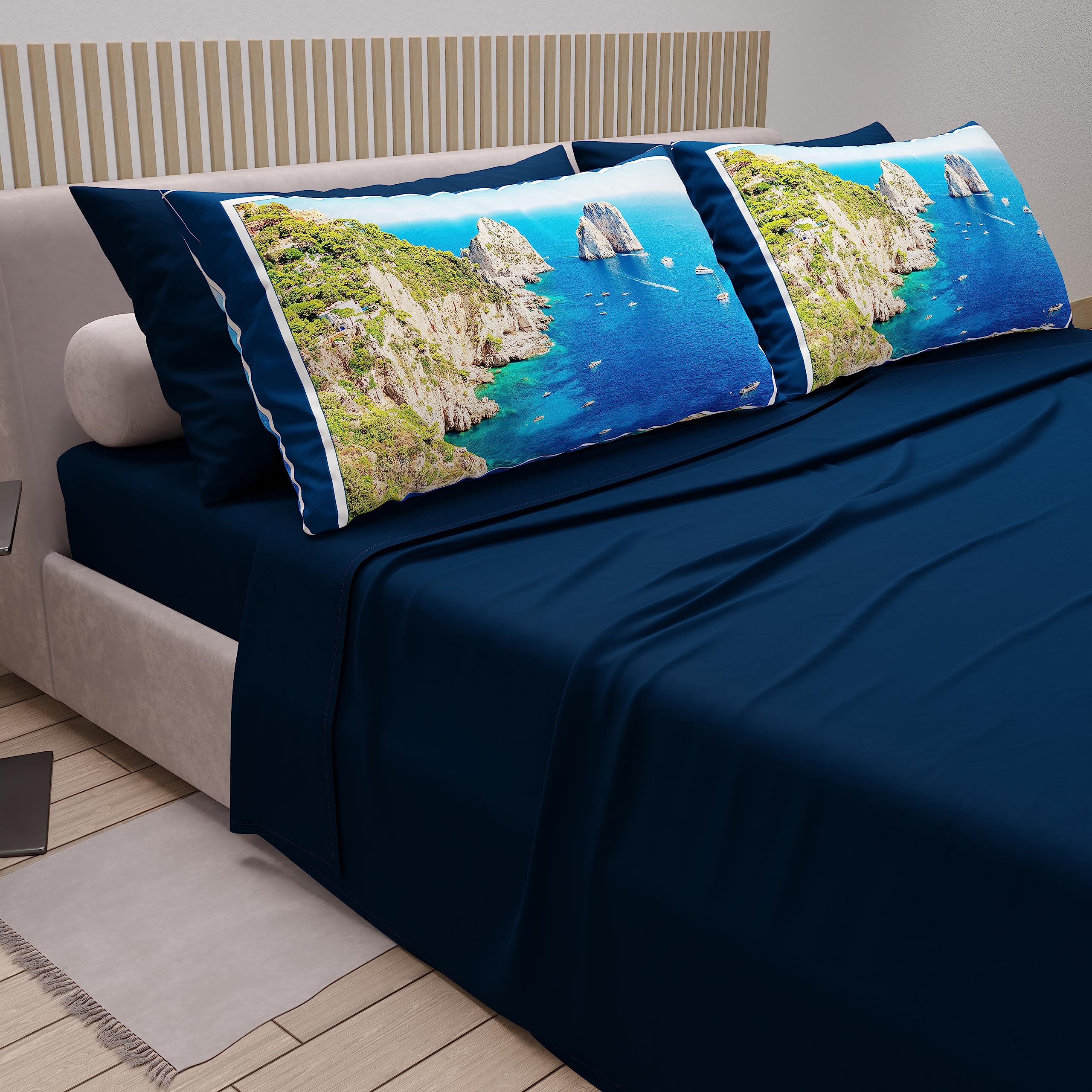 PETTI Artigiani Italiani, Cotton Sheets with Pillowcases in Digital Print - Image 2