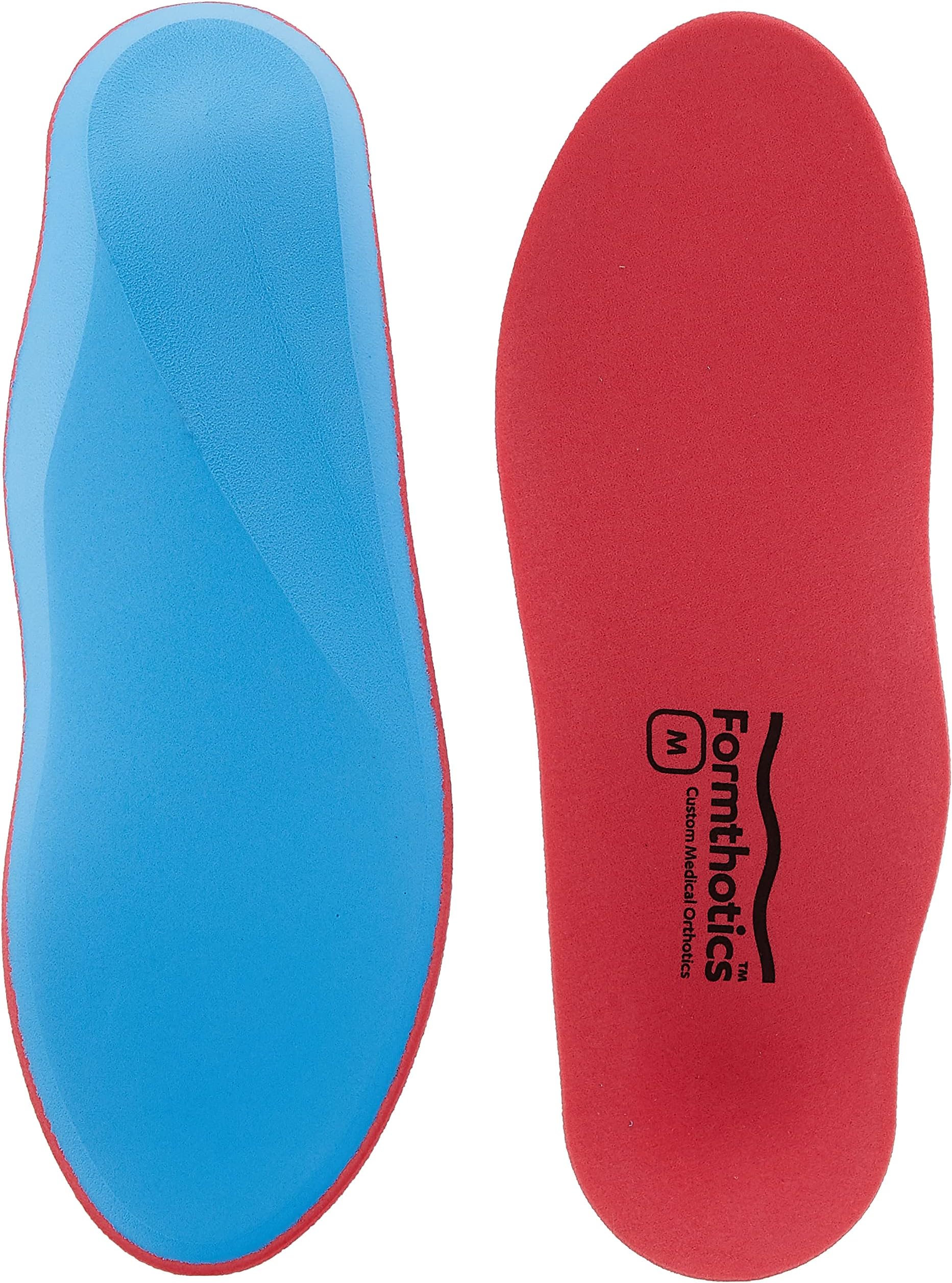 Formthotics Dual Density Full Length Insoles One Pair - UK 7-8 Red, Blue