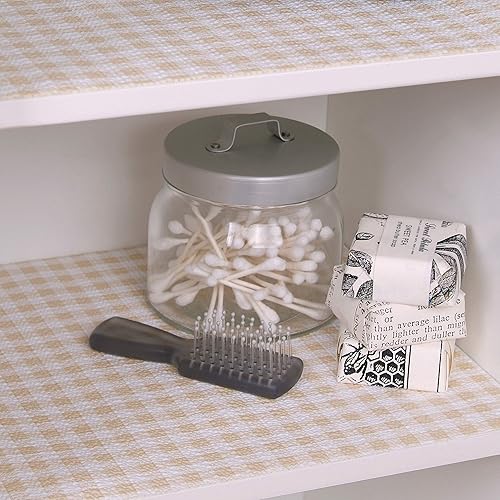 Miniatura 4 de Con-Tact Brand Grip Prints - Forro para estantes, revestimiento duradero no adhesivo, antideslizante, para cajones y gabinetes, 18" x 8', cuadros