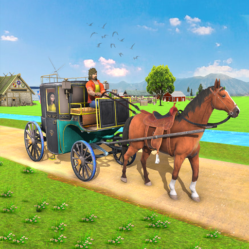 Pferdekutschen-Simulatorspiele für Kinder – Wildtier-Pferdespiele