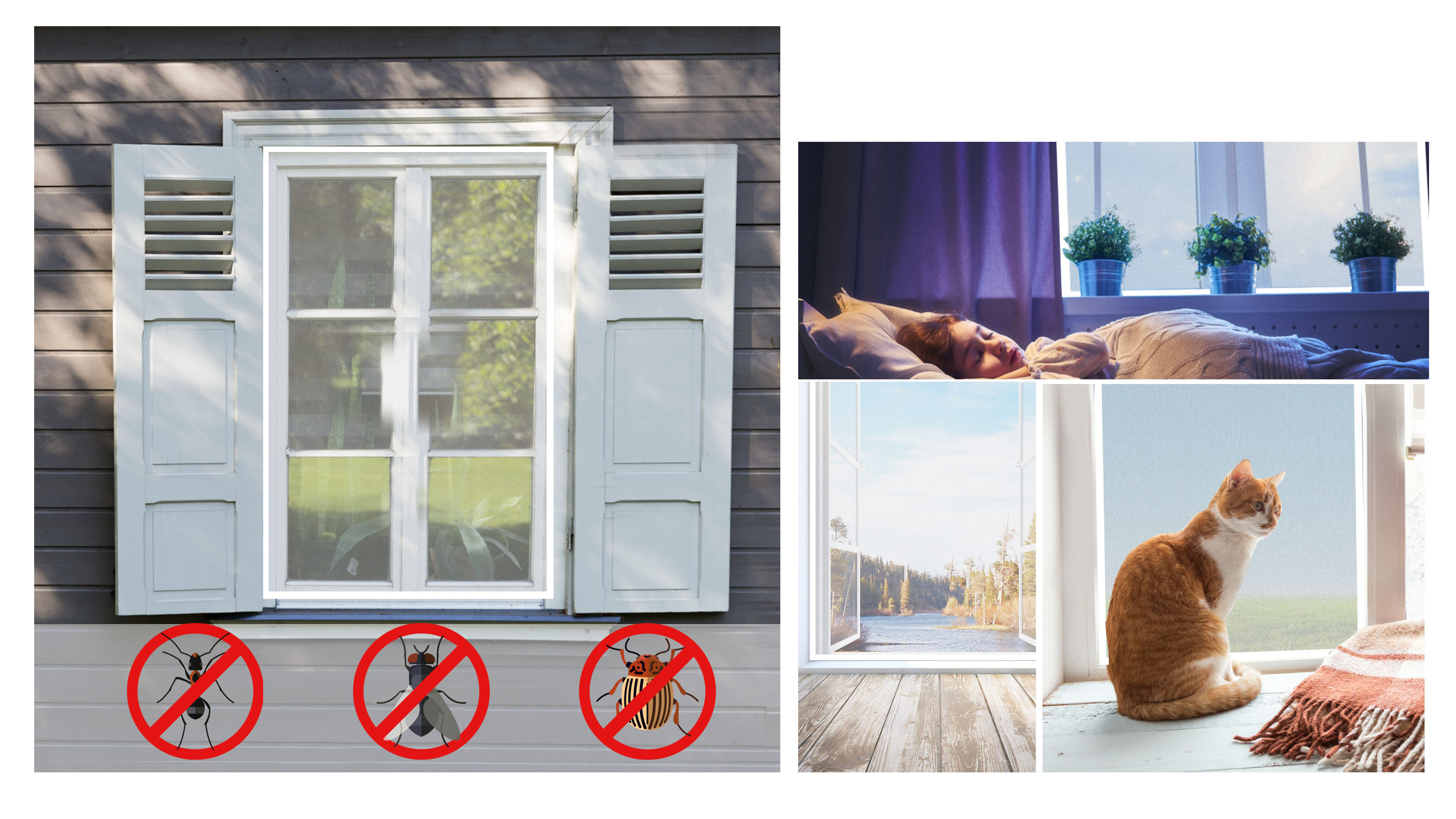 Zanzariera Per Finestre 130x150 Cm - 6 Pezzi Con Nastro Adesivo, Anti Insetti Senza Forare - Foto 4