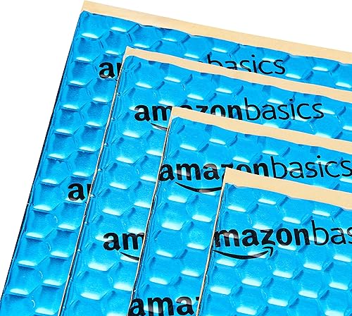 Vista 2 de Yaxa Basics - Alfombrilla de amortiguamiento de sonido para automóvil, 9.8 x 15.7 pulgadas, 34 piezas