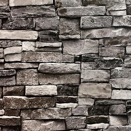 Blooming Wall Faux Stone Brick Wall Mural Wallpaper Vinyl For Livingroom Bedroom 20 8 In32 8 Ft 57 Sq Ft Amazon Com