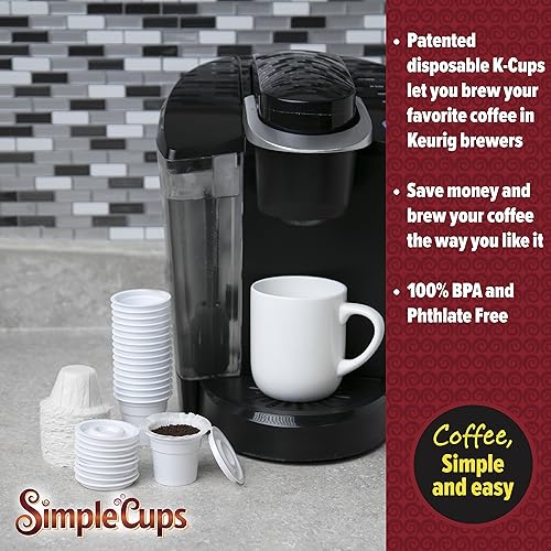 Miniatura 6 de Vasos desechables para usar en cafeteras Keurig® - Vasos simples - 25 tazas, tapas, filtros con soporte de fácil cierre - Usa tu propio café