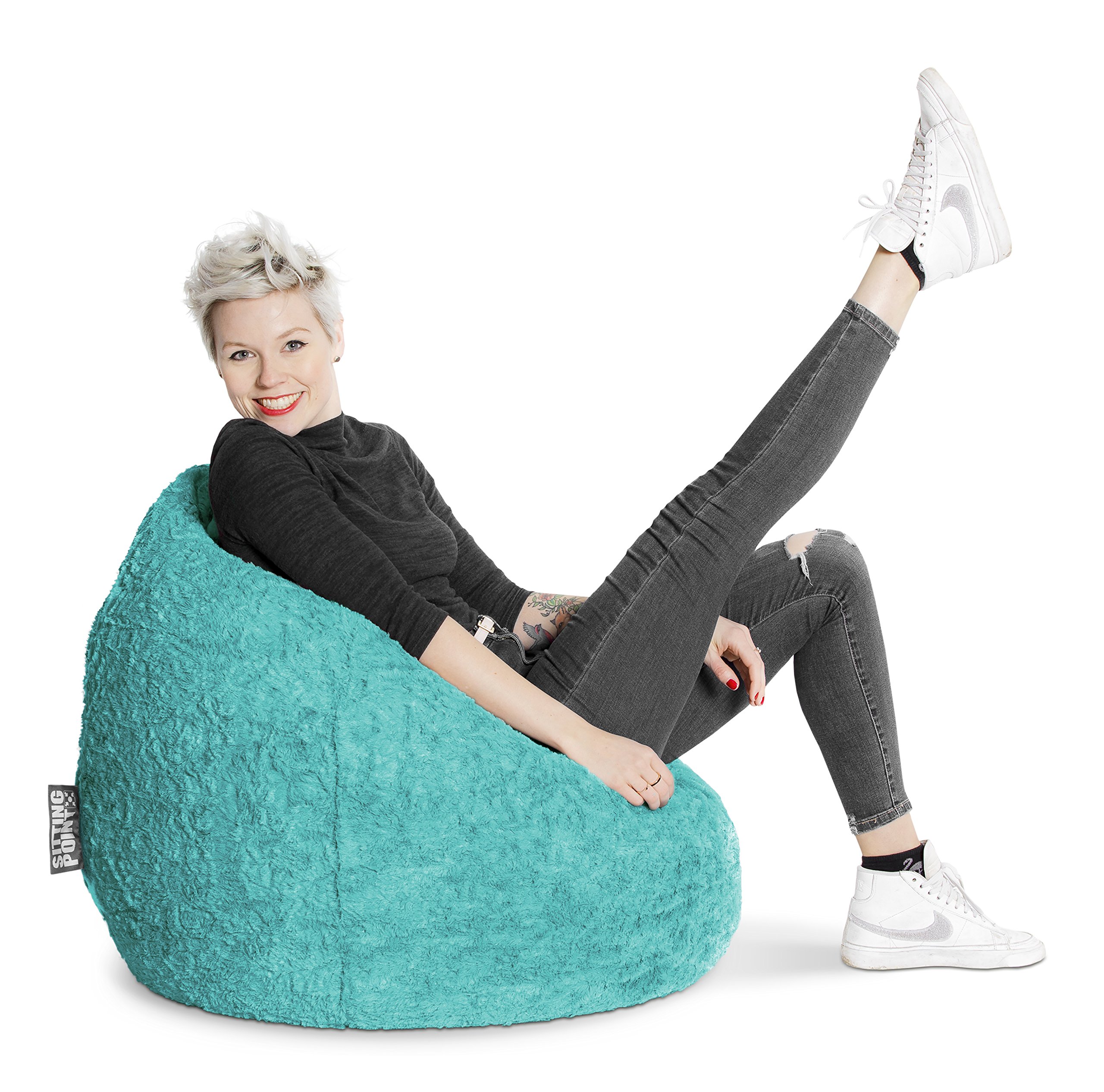 SITTING POINT only by MAGMA Sitzsack Fluffy XL ca. 220 Liter türkis