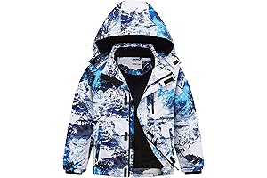 Waterproof Winter Jacket for Kids Boys - Warm Fleece Lined Ski Jacket