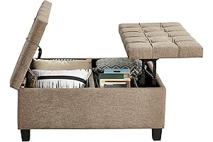 Lift-Top Storage Ottoman: Maximize Living Room Storage and Comfort