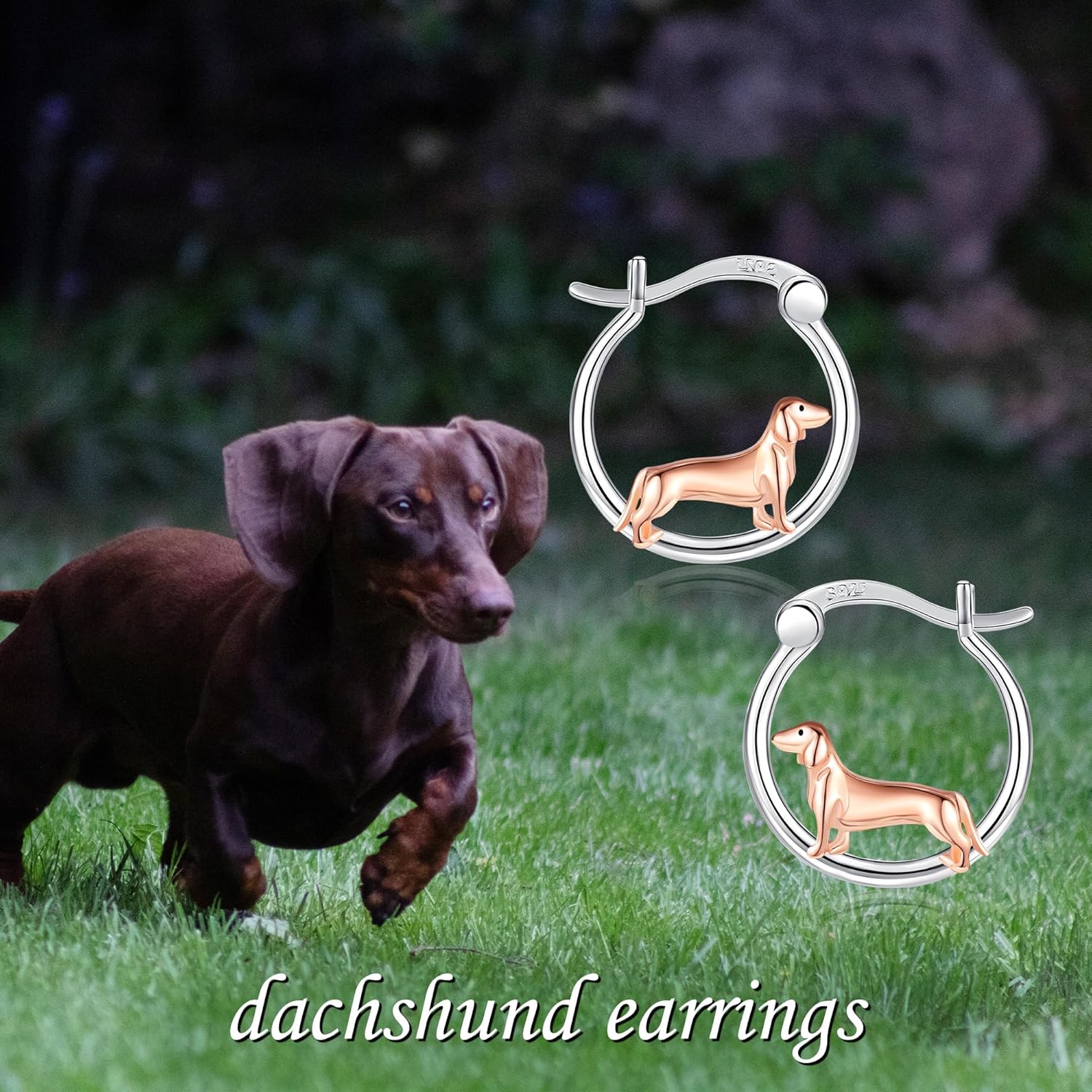 Pug/Yorkie/Boston Terrier/Dachshund Earrings for Women 925 Sterling Sliver Dog Hoop Earrings Dog Jewelry Gifts for Women Lover - Image 6