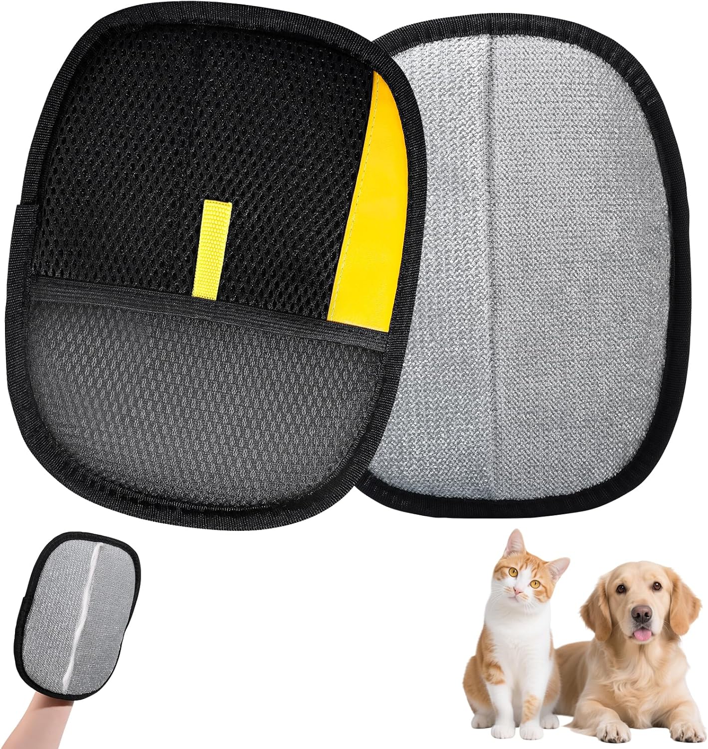 1Pcs Electrostatic Pet Hair Remover Gloves – Washable & Reusable for Dogs Cats, Furniture & Car, Deep Cleaning Grooming Tool with Enhanced Grip (Set of 1)