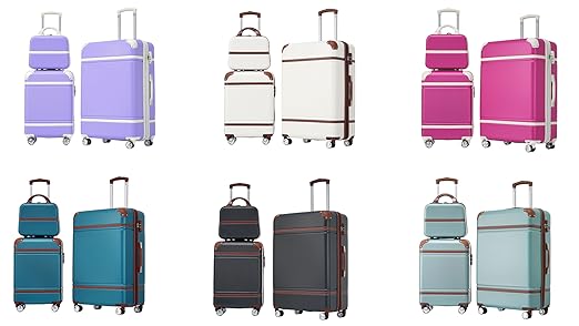 Amazon.com | Merax Luggage Sets 2 Piece with Cosmetic Case
