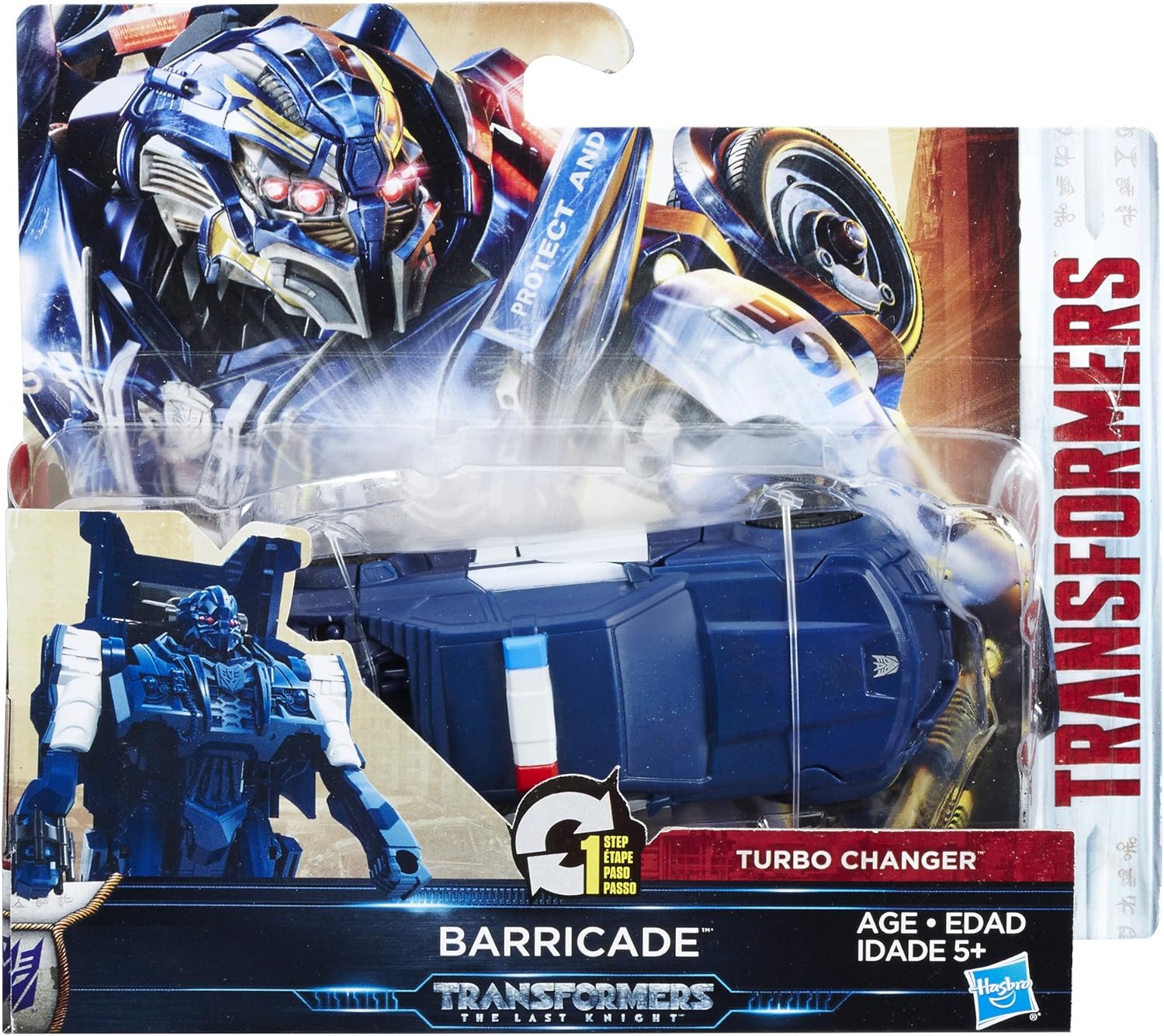 Transformers: The Last Knight 1-Step Turbo Changer Cyberfire Barricade