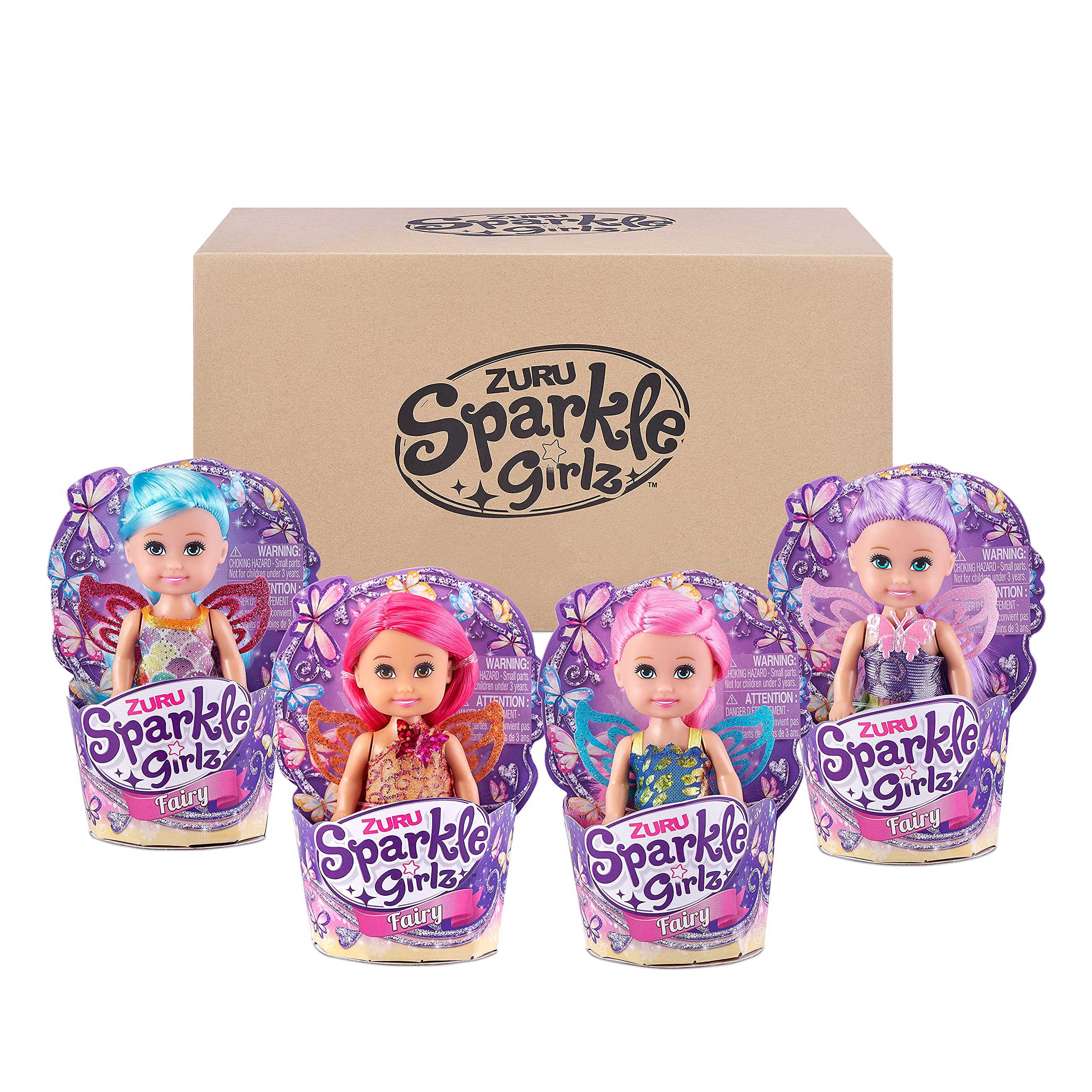 Buy SPARKLE GIRLZDOLLS4.5"4Set Fairy Cupcake In Mail Box by ZURU