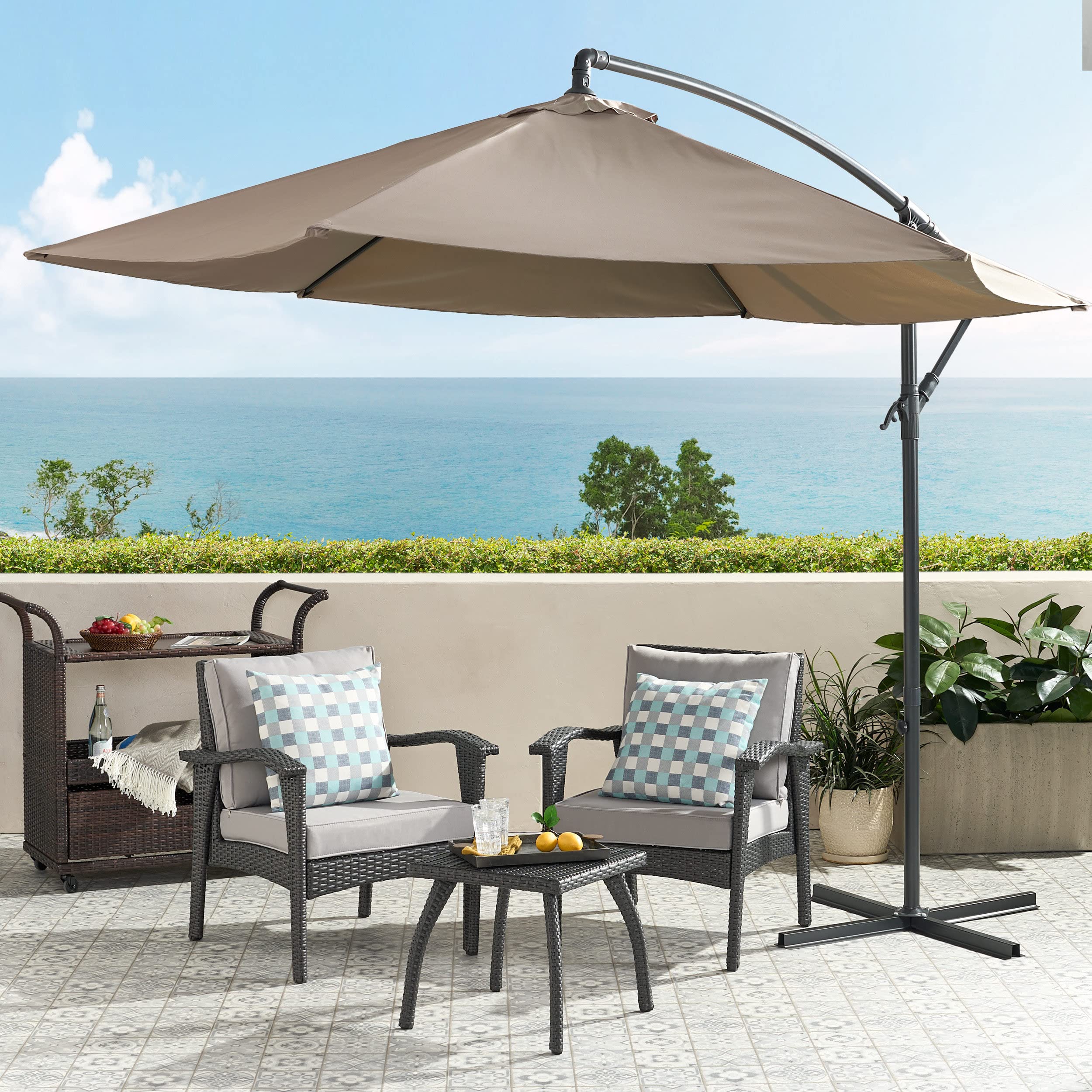 Amazon.com : Christopher Knight Home Monterey Banana Sun Canopy, Mocha : Patio, Lawn & Garden