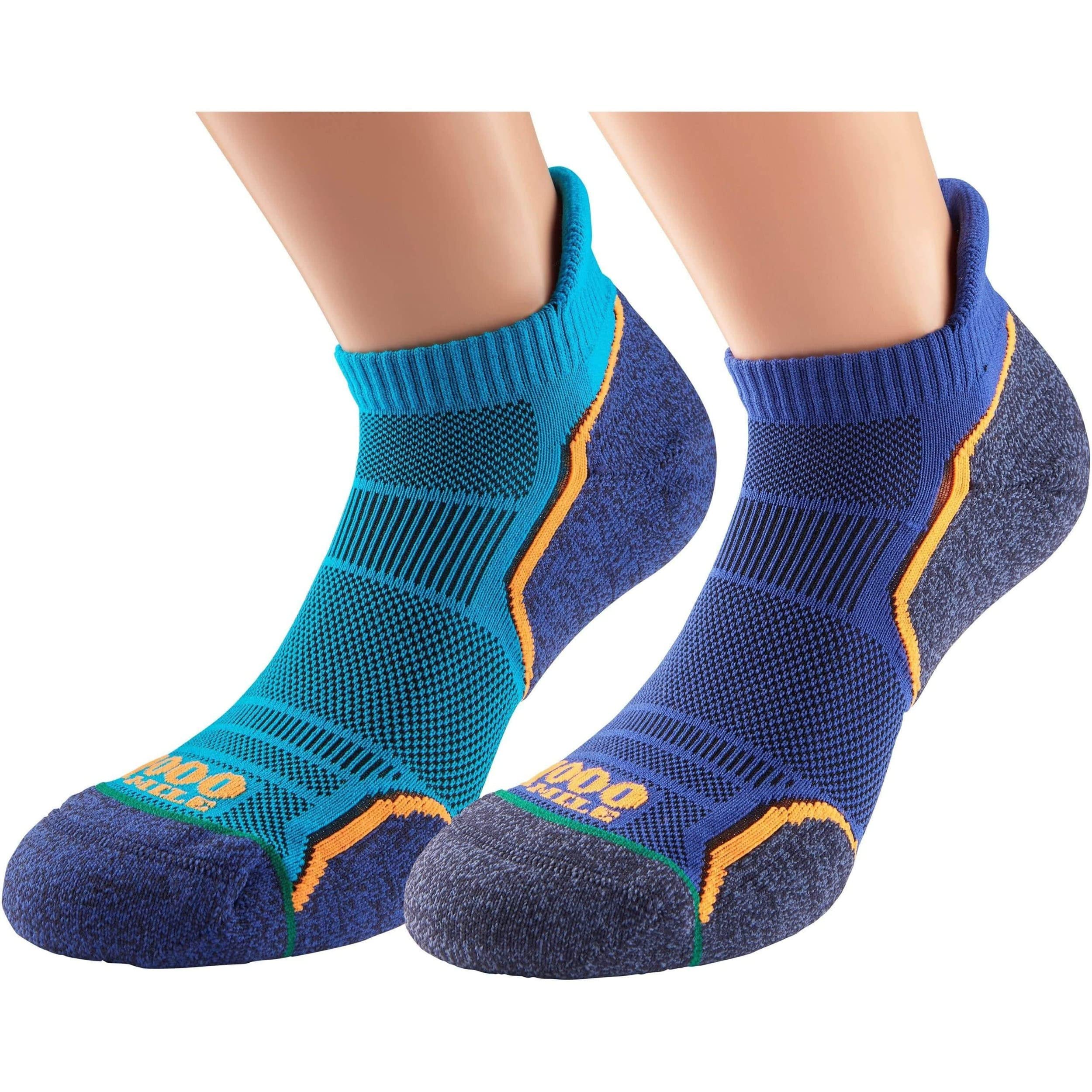 1000 Mile Men's Running Socks - Blue - Size 9-11
