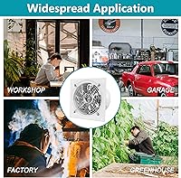 Vista 8 de HG Power 10 Inch Exhaust Fan, Kitchen Exhaust Fan With Switch 988 CFM Wall Mounted, Extractor Ventilation Fan For Attic, Greenhouse, Basement, Shed