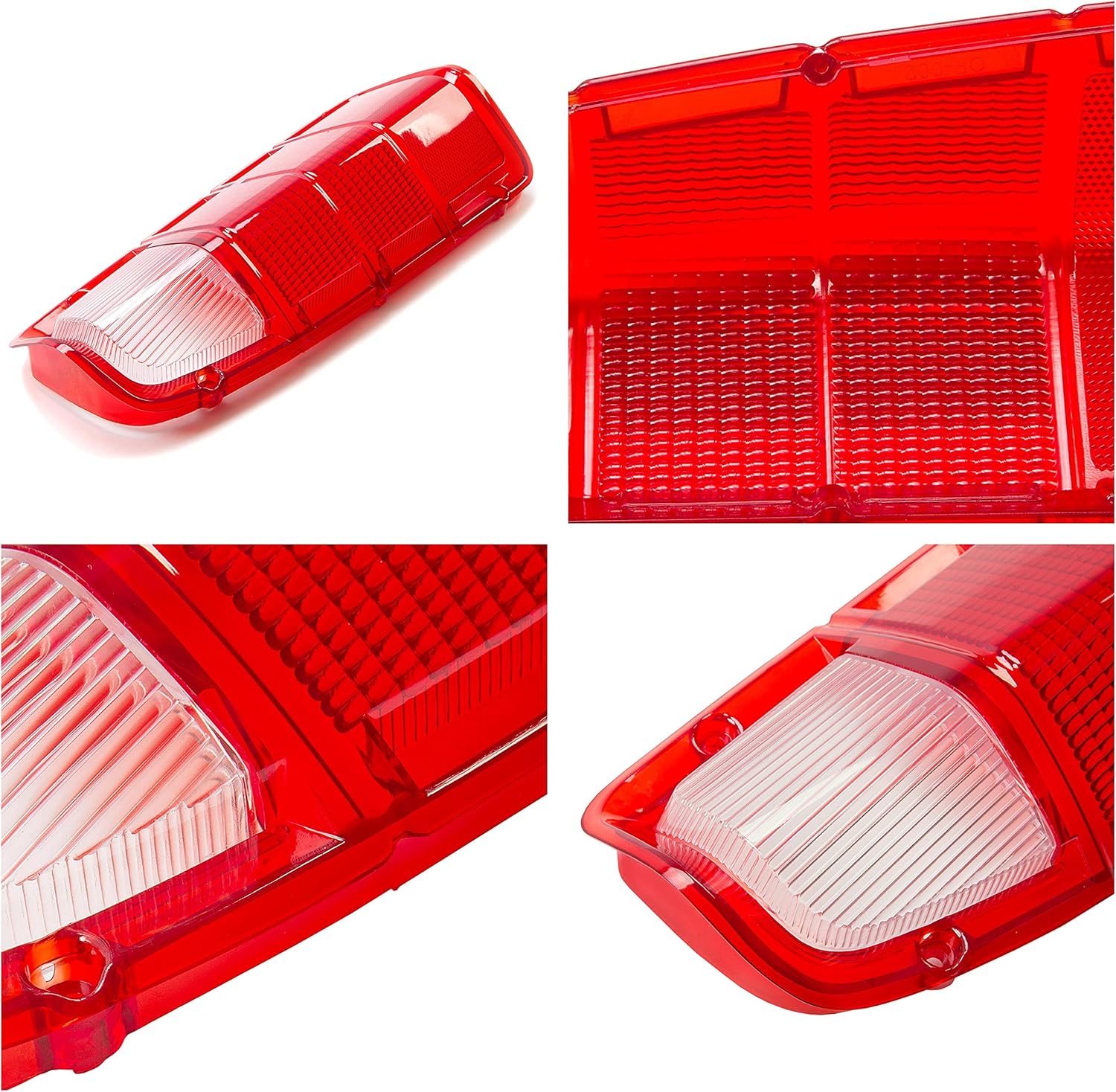 ECOTRIC Pair Tail Light Lens Cover ONLY Compatible with 1972-1980 Dodge Truck & Plymouth Power Wagon