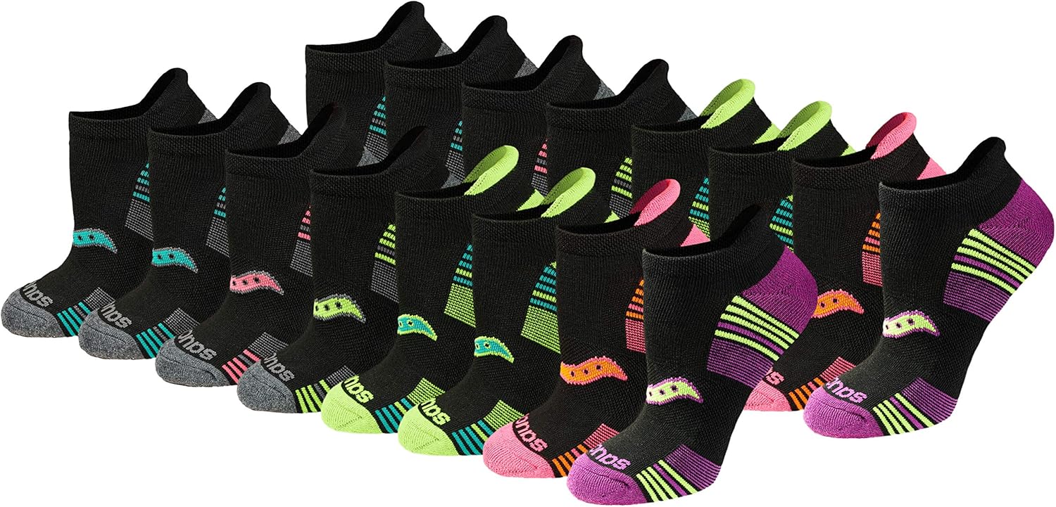 Saucony Women's Performance Heel Tab Athletic Socks (8 & 16 Pairs)