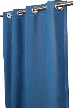 Outdoor/Indoor Sunbrella Curtain 84 inch x 50 inch Water Resistant/Weather Resistant with 8 Stainless Steel Grommets Solid Canvas Regatta