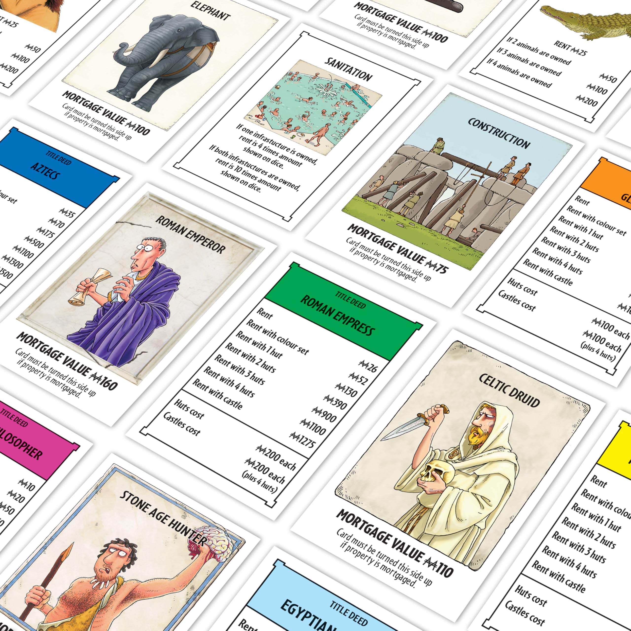 Winning Moves Horrible Histories Ancient Civilisations Monopoly juego de mesa clásico es perfecto para 2 a 6 jugadores y es un gran regalo para los fans de 8 años en adelante