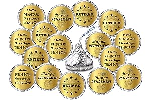 Gold Foil Retirement Kisses Stickers, Enhancing the Sweetness of Milestone Celebrations