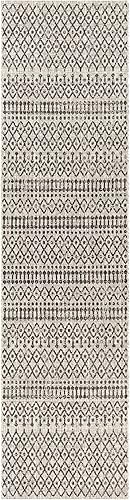 Mark&Day - Alfombras para exteriores, 2 x 12 Wijns - Alfombra bohemia para interiores y exteriores, color negro, beige, alfombra que no desprende