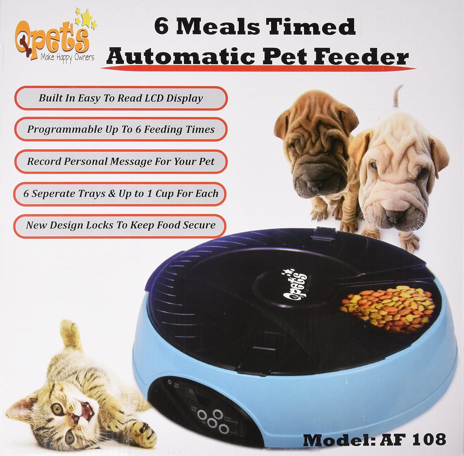 6 meal automatic pet feeder