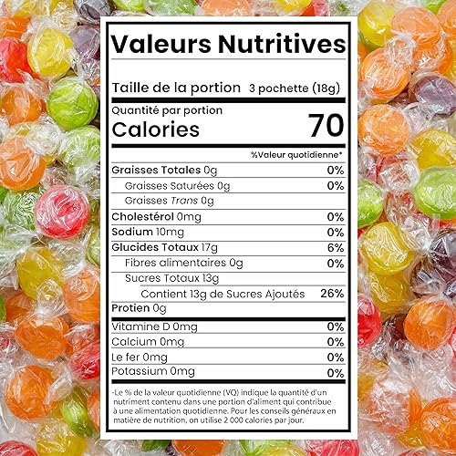 Miniatura 2 de Caramelos duros surtidos de botones de frutas  5 libras aproximadamente 400 piezas de dulces surtidos  Caramelos navideños a la antigua moda