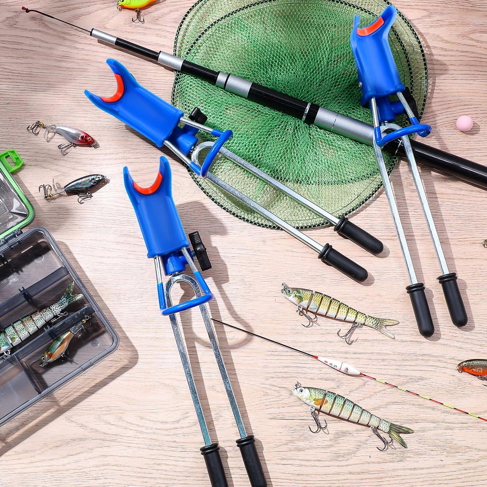Libima 4 supporti per canna da pesca per canne da pesca bancaria supporti per canna da pesca regolabile a 360 gradi in acciaio inossidabile supporto universale pieghevole per attrezzatura da pesca al