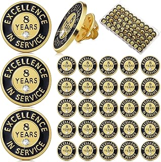 Ferreve 50 Pcs Year of Service Pin Employee Excellence Award Lapel Pin Performance Recognition Reward Anniversary