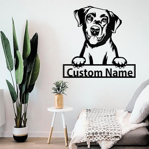 Vista 30 de Figura de pastor alemán personalizada, letrero de metal, decoración de habitación de perro, divertido arte de pared de perro, regalos de pastor