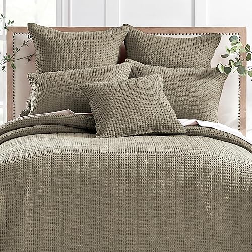 Miniatura 6 de Levtex Home - Mills Waffle - Almohada decorativa - Relleno de poliéster - Cambray - Tamaño de la funda (20 x 20 pulgadas)