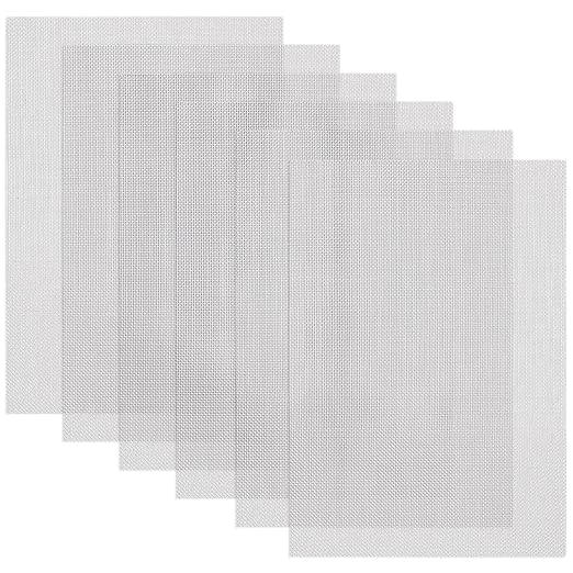 304 Stainless Steel Wire Mesh Screen, 6 Pack 11.8 x 8.2 inch Metal Mesh Screen for DIY Projects, Cages, Vents, Garden, Window Screens, and Filter Mesh