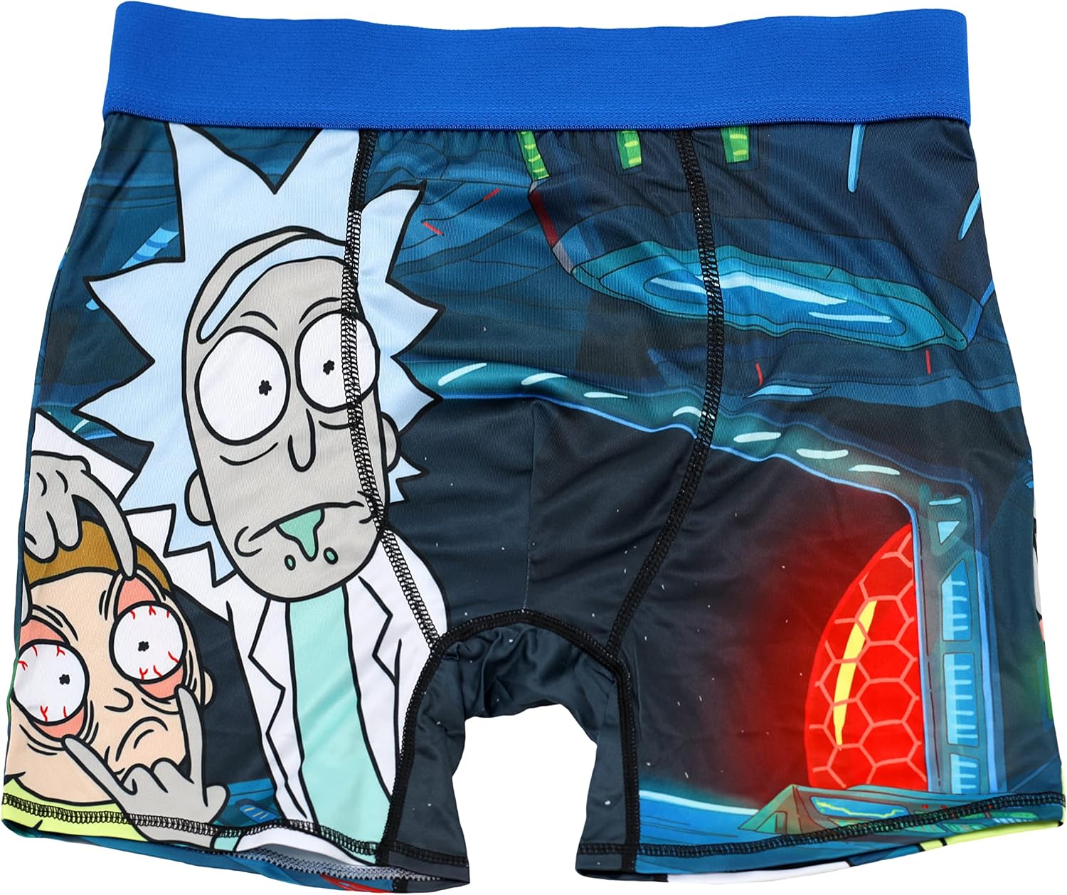 RICK AND MORTY Mens Boxer Briefs and Socks Set - Novelty Character Crew Sock and Underwear Combo Set