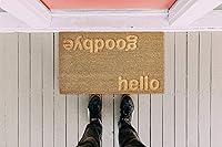 Vista 4 de DII Fun Greetings - Tapete de fibra de coco natural para interiores y exteriores