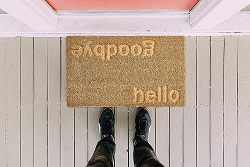 Miniatura 4 de DII Fun Greetings - Tapete de fibra de coco natural para interiores y exteriores